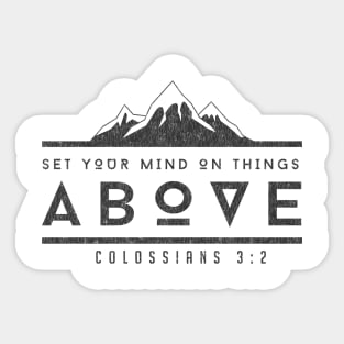 Set your mind on things above Sticker
